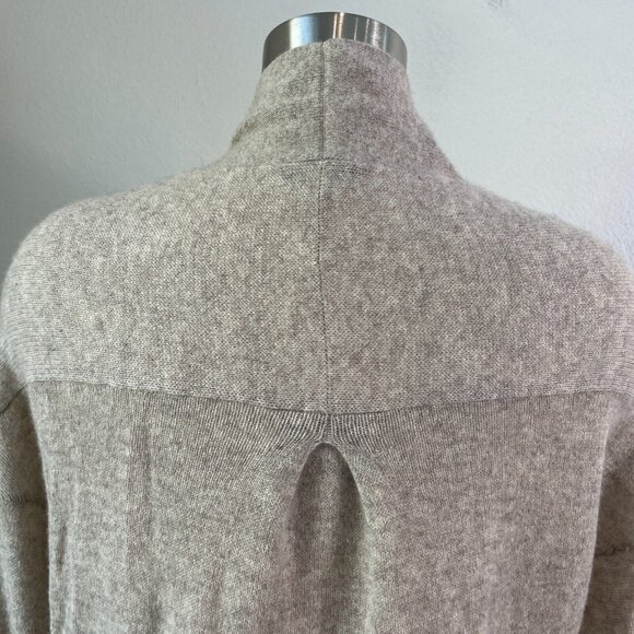 White + Warren Womens Medium Tan Button Up 100% Cashmere Cardigan Sweater - Picture 9 of 11